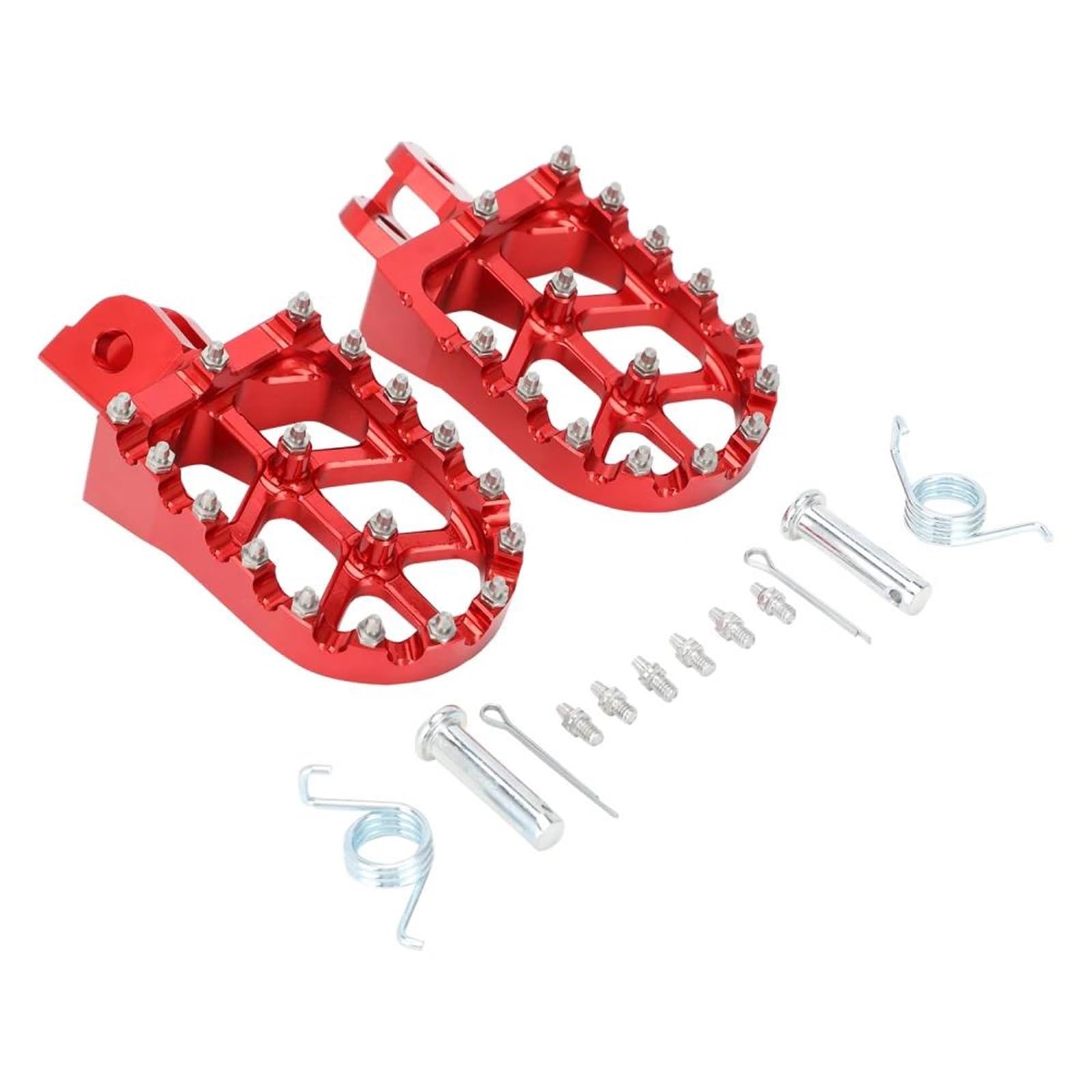 Fußrasten Pedal Für MSX 125 GROM 125 2013-2024 AFFE 125 2020-2024 Mopeds Roller Motorrad Fußrasten Fußstütze Pedale Fußrasten Stützen CNC Verstellbare Fußrasten Motorrad(Red) von ASBVRJF