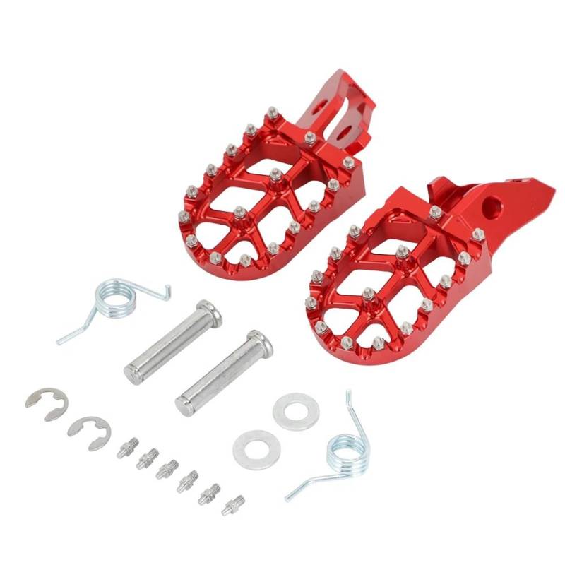 Fußrasten Pedal Für Sur-Ron UltraBee Motocross Off-Road Fahrzeug Dirt Pit Bike Motorrad Teile Aluminium Fußstütze Fußrasten Fußrasten Verstellbare Fußrasten Motorrad(Red) von ASBVRJF