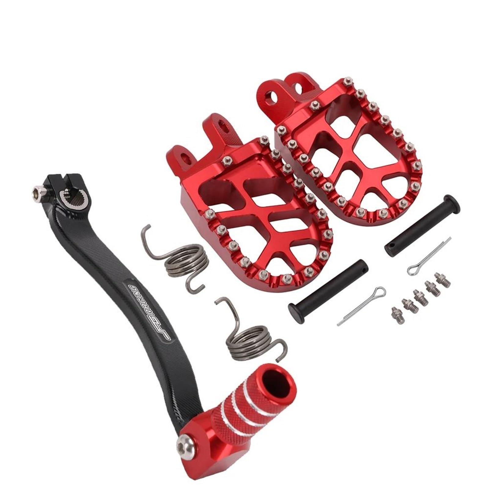 Fußrasten Pedal Für XR250R 1996-2004 Motorrad CNC Getriebe Schalthebel Fußrasten Rest Fußstützen Pedal Fußrasten Verstellbare Fußrasten Motorrad(Type B) von ASBVRJF