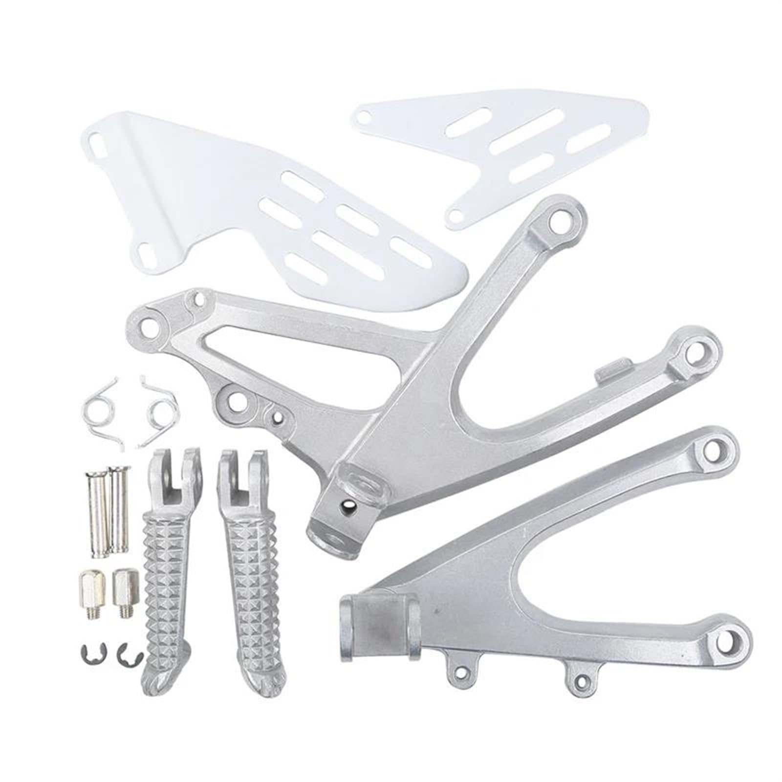 Fußrasten Pedal Für YZFR1 2007-2008 Motorrad Vorder Fahrer Fußrasten Fußrasten Halterung Verstellbare Fußrasten Motorrad(Silver) von ASBVRJF