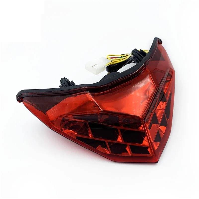 Motorrad Integrierte Stop Blinker Rücklicht Bremslicht Blinker Für KAWASAKI Für Z250 Z300 Für NINJA 250/300 2013-2018 Motorrad Rücklicht Bremslicht Runde(Rot) von ASBVRJF