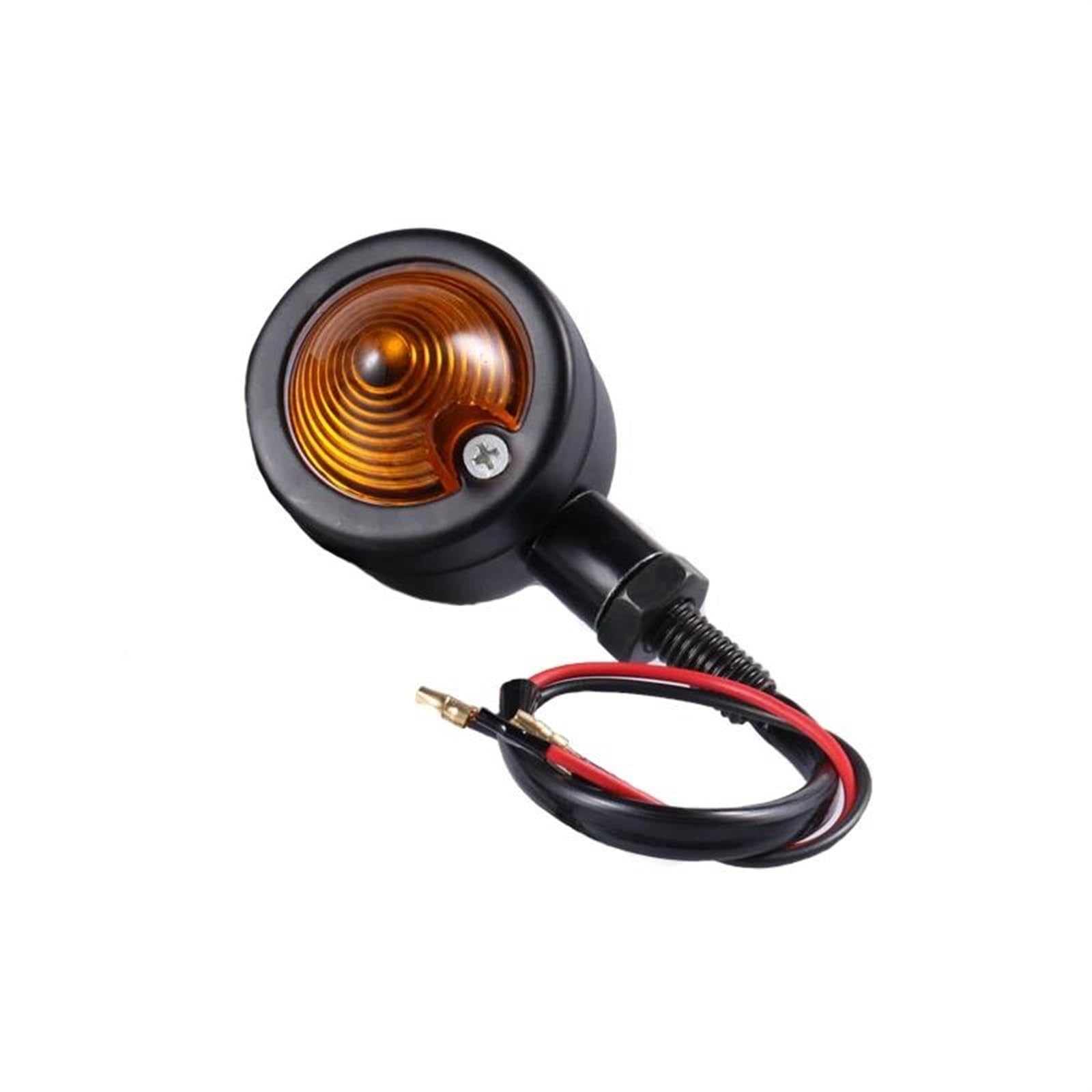 Motorrad Kennzeichenhalter Lampe Moto Zubehör 2 Stücke Universal Motorrad Blinker Bremse Stoplicht Rücklicht Rückleuchten Motorrad Rücklicht Bremslicht Rond(Typ B) von ASBVRJF