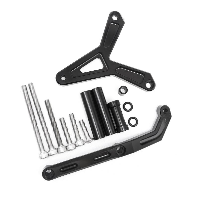 Schalthebelunterstützung CNC Motorrad Lenkung Dämpfer Stabilisator Sicherheit Montage Kit Halterung Für FJ-09 Für MT-09 Tracer 900 GT 2021-2023 Hebel Halterung Für Schalthebel(Black) von ASBVRJF