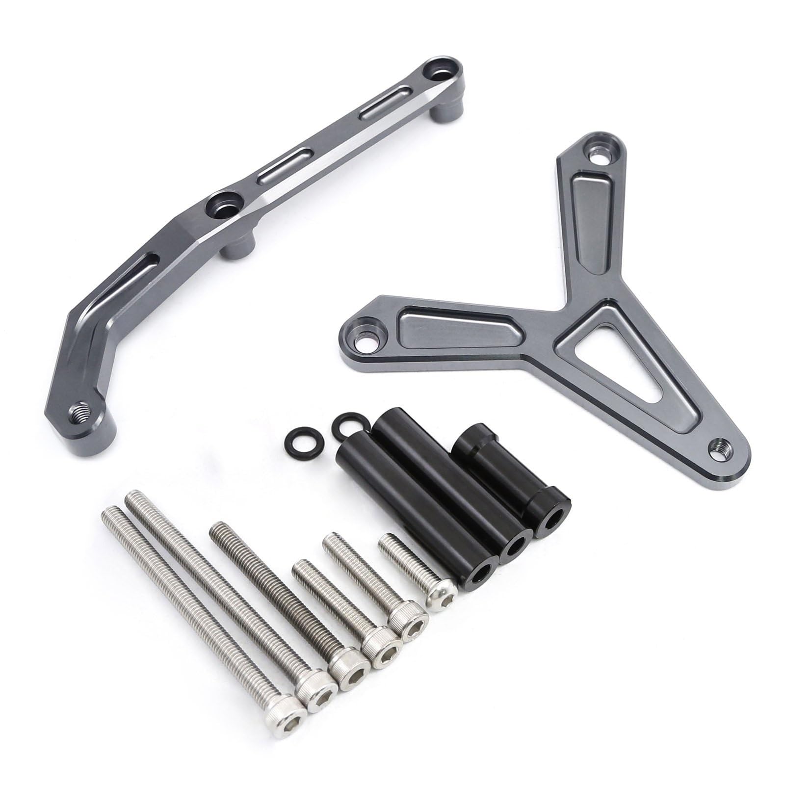 Schalthebelunterstützung CNC Motorrad Lenkung Dämpfer Stabilisator Sicherheit Montage Kit Halterung Für FJ-09 Für MT-09 Tracer 900 GT 2021-2023 Hebel Halterung Für Schalthebel(Gray) von ASBVRJF