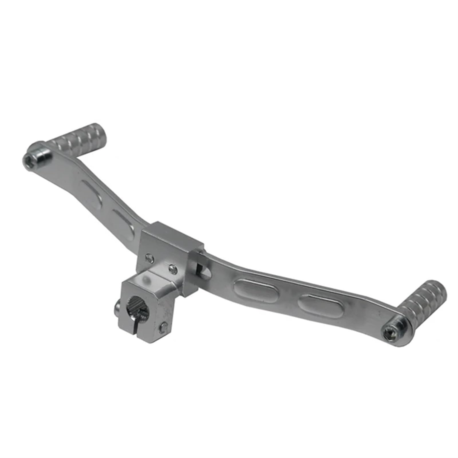 Schalthebelunterstützung Universal Aluminium Motorrad Dual/2 Weg Schalthebel Fußstütze Pedal Shifter Für Motorrad Dirt Bike Hebel Halterung Für Schalthebel(Silver) von ASBVRJF