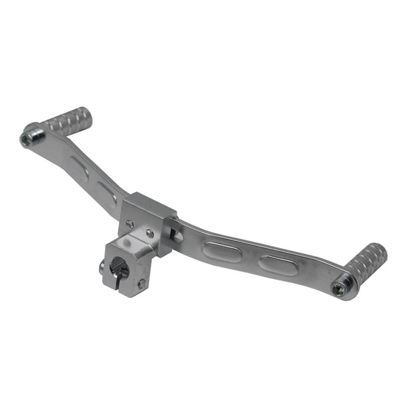 Schalthebelunterstützung Universal Motorrad Dual Way Schalthebel Fußstütze Pedal Shifter 21 cm Für Motorrad Roller Umrüstung Teile Änderung Hebel Halterung Für Schalthebel(Silver) von ASBVRJF