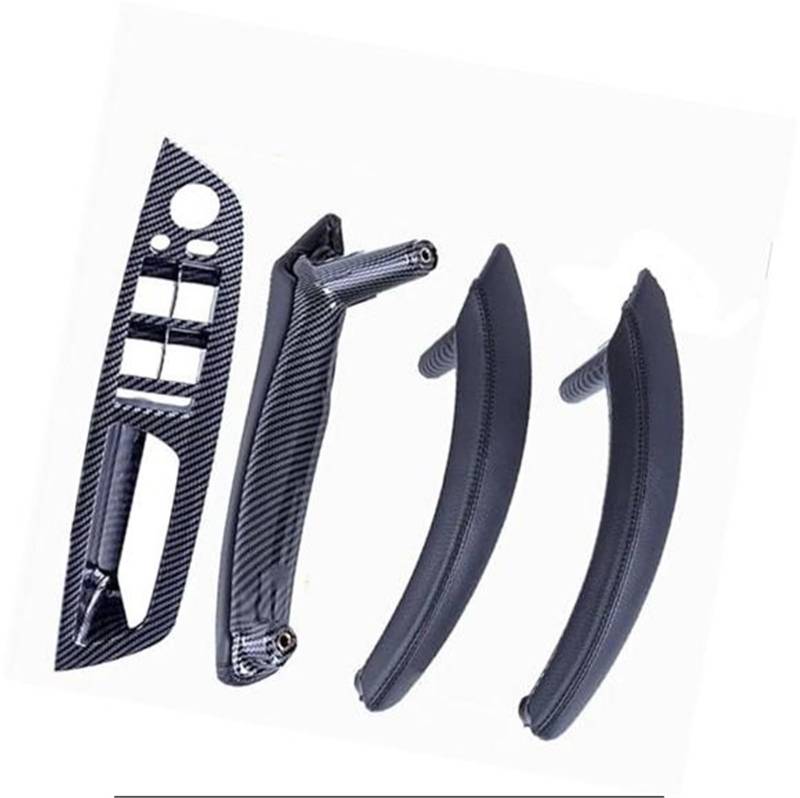 4PCS Set LHD RHD Carbon Fiber Texture Auto Links Rechts Innen Innen Tür Pull Griff Trim Abdeckung, for, E70 E71 X5 X6 Innentürgriffgriff(Black LHD-CF-Hige) von ASDGH