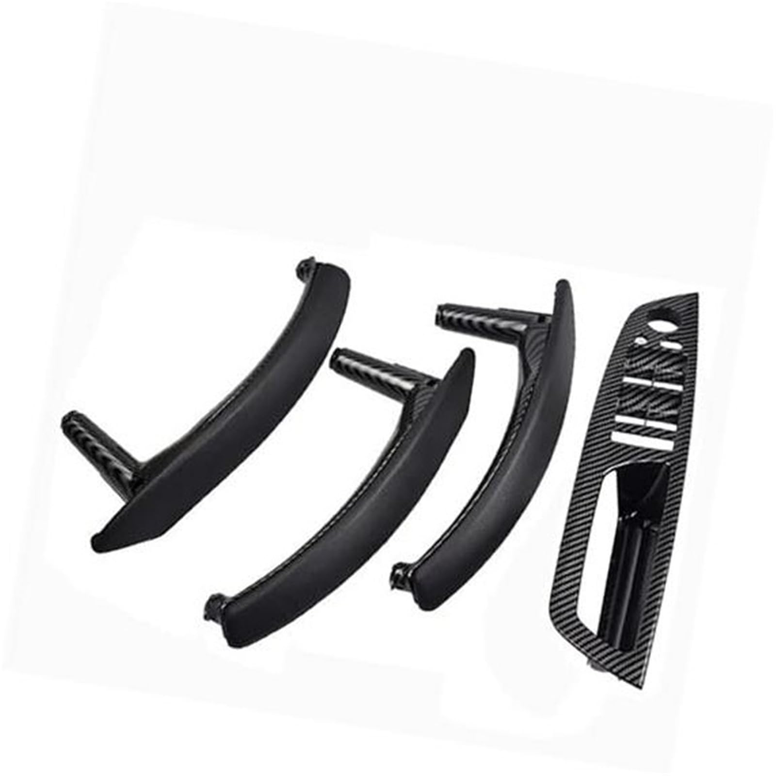 4PCS Set LHD RHD Carbon Fiber Texture Auto Links Rechts Innen Innen Tür Pull Griff Trim Abdeckung, for, E70 E71 X5 X6 Innentürgriffgriff(Black RHD-CF-Hige) von ASDGH