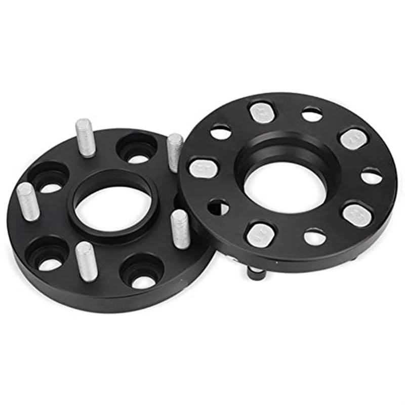 ASDGH 2 STÜCKE 5-100 Zu 112 15mm/20mm/25mm Hubcentric 57,1mm Aluminium Rad Spacer Adapter 5 Lug Nabenzentrischer Spurverbreiterer(Black 57.1TO57.1 30MM) von ASDGH