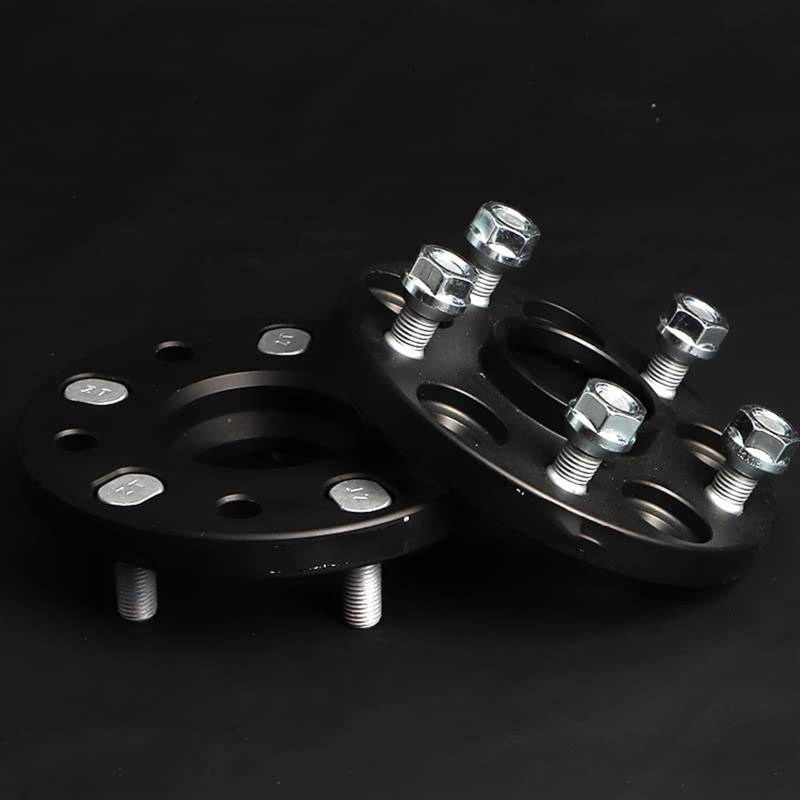 ASDGH 2 Stück 15/20/25/30/40 mm PCD 5 x 114,3 CB 60,1 mm Spurverbreiterung, for 5 Lug THarvard Universal Series M12 x 1,25 Nabenzentrischer Spurverbreiterer(15MM BLACK SPACERS) von ASDGH