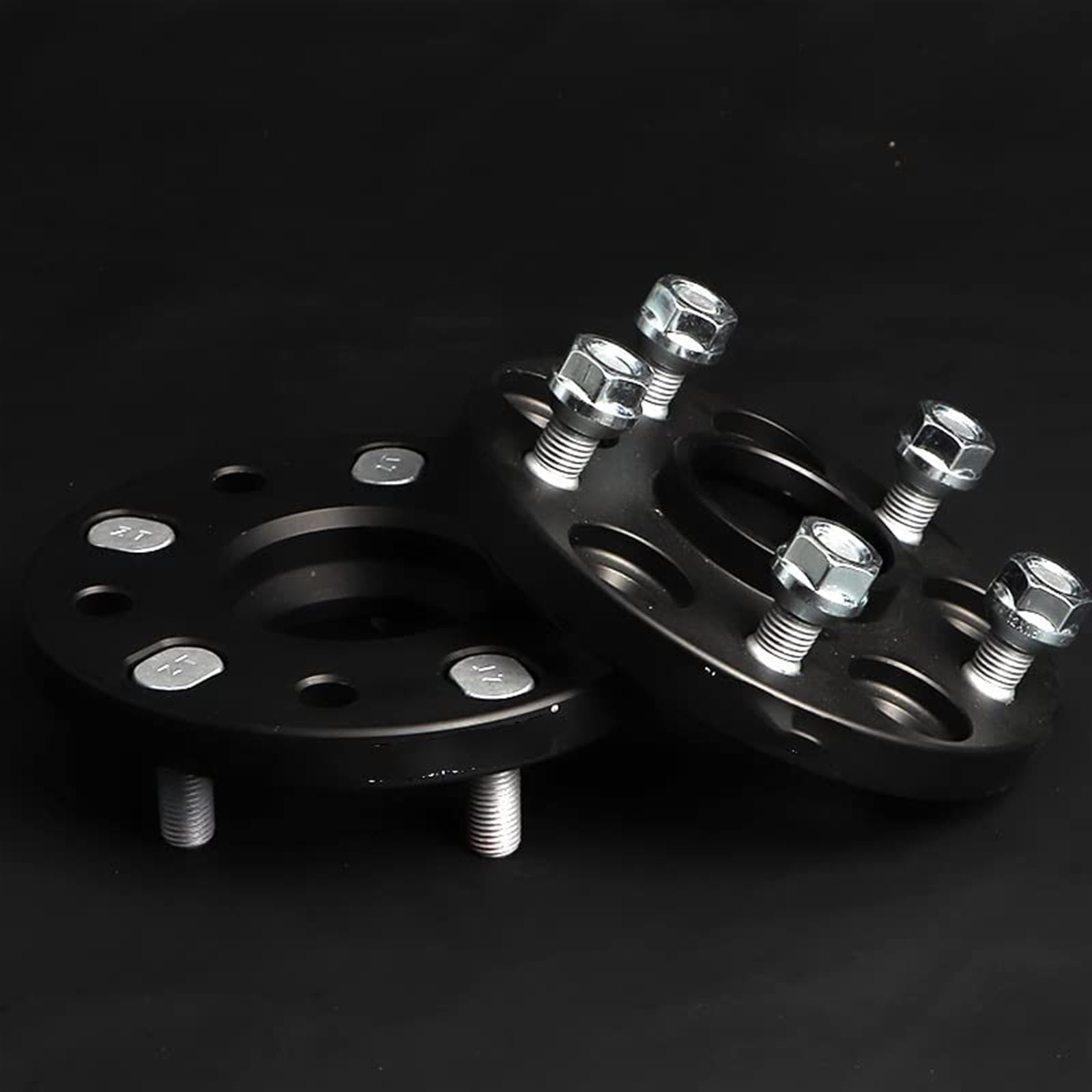 ASDGH 2 Stück 15/20/25/30/40 mm PCD 5 x 114,3 CB 60,1 mm Spurverbreiterung, for 5 Lug THarvard Universal Series M12 x 1,25 Nabenzentrischer Spurverbreiterer(20MM BLACK SPACERS) von ASDGH