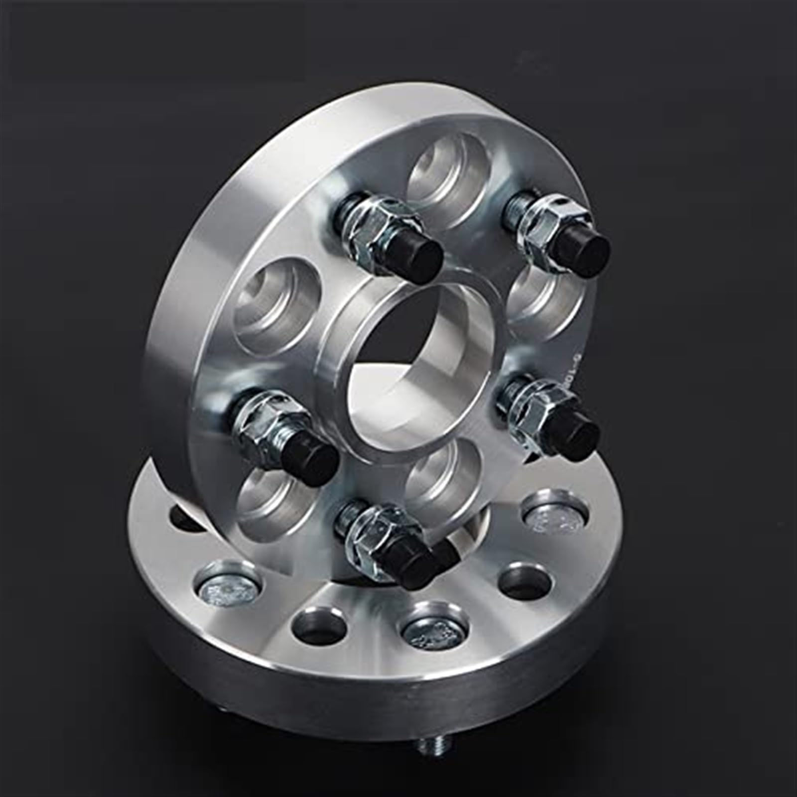 ASDGH 2 Stück 15/20/25/30/40 mm PCD 5 x 114,3 CB 60,1 mm Spurverbreiterung, for 5 Lug THarvard Universal Series M12 x 1,25 Nabenzentrischer Spurverbreiterer(BLACK 15mm Silver spacers) von ASDGH