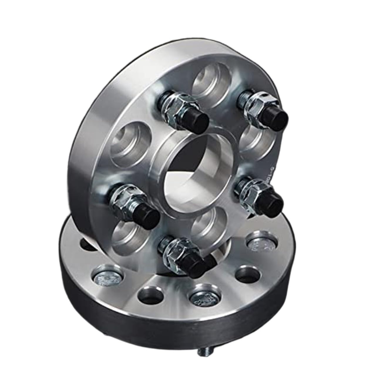 ASDGH 2 Stück 15/20/25/30/40 mm PCD 5 x 114,3 CB 60,1 mm Spurverbreiterung, for 5 Lug THarvard Universal Series M12 x 1,25 Nabenzentrischer Spurverbreiterer(Black 15MM SILVER SPACERS) von ASDGH