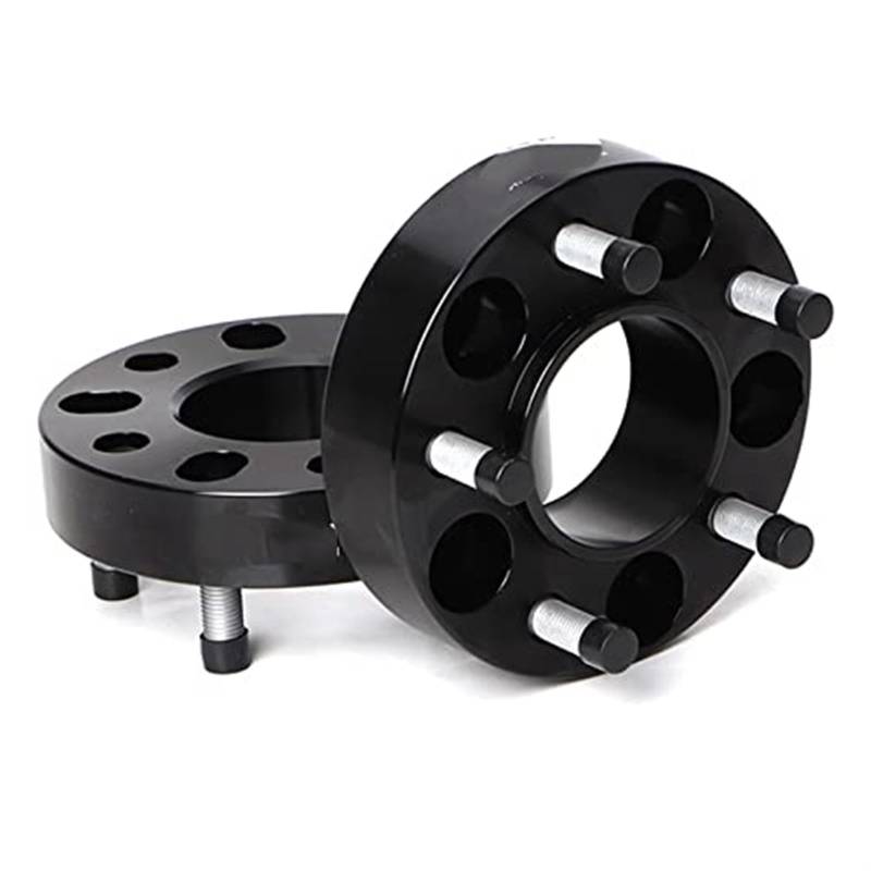 ASDGH 2 Stück PCD 5x114,3 CB 66,5 mm 20/25/30/35/40 mm Aluminium-Radabstandshalter-Adapter 5 Lug SUIT, for Auto Nabenzentrischer Spurverbreiterer(BLACK 2PCS 25mm Black) von ASDGH