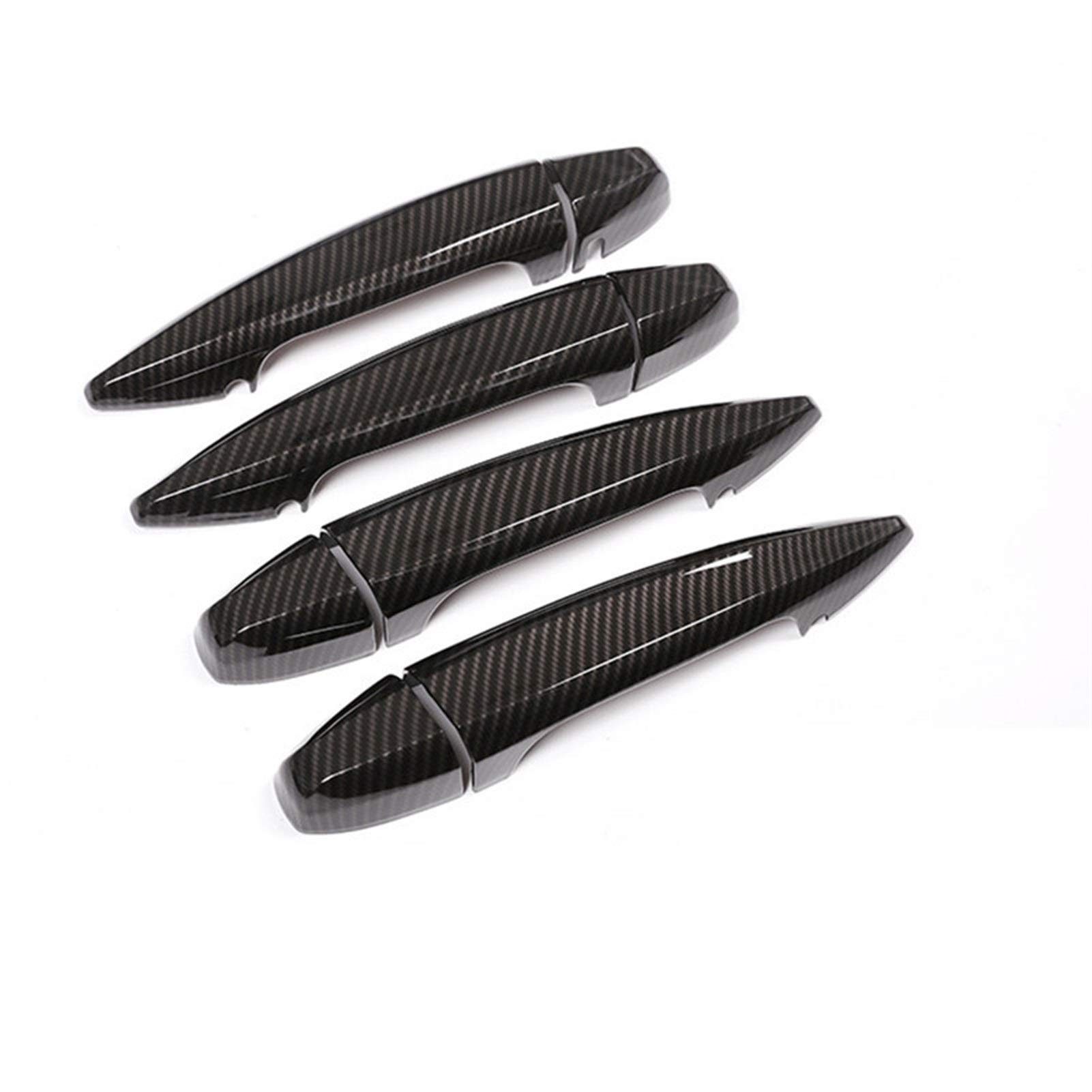 ASDGH 8 Stück Autotürgriffabdeckungen Verkleidungen Rahmendekoration, for, 2er F45 X1 F48 X5 F15 X6 F16 Außenzubehör Türklinkenleisten Autotürgriffabdeckung(Carbon Fiber Black) von ASDGH