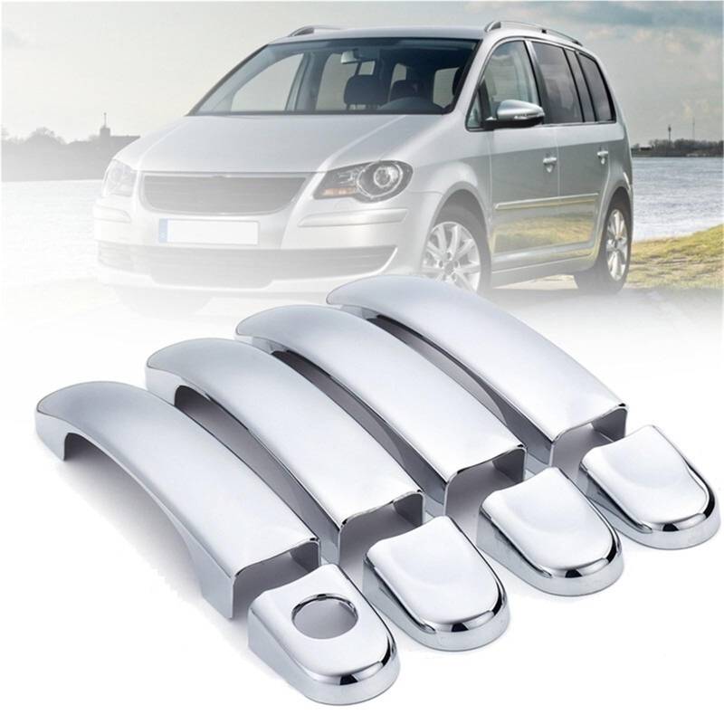 ASDGH 8 Teile/Satz ABS Chrom Türgriff Abdeckungen Trim, for VW, for Touran/Caddy/Multivan 2003 2004 2005 2006 2007 2008 2009 2010 2011 2012 2013 Autotürgriffabdeckung von ASDGH