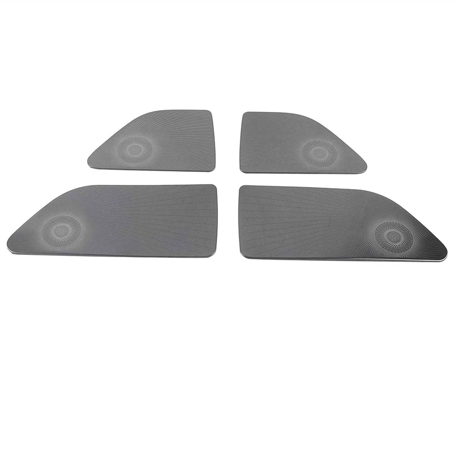 ASDGH Auto-Lautsprecherabdeckung aus Edelstahl, Türlautsprecher-Soundpad, Zieraufkleber, Innenzubehör, for Lincoln, Aviator U611 2020-2021 Verkleidung der Lautsprecherabdeckung(A-Black) von ASDGH