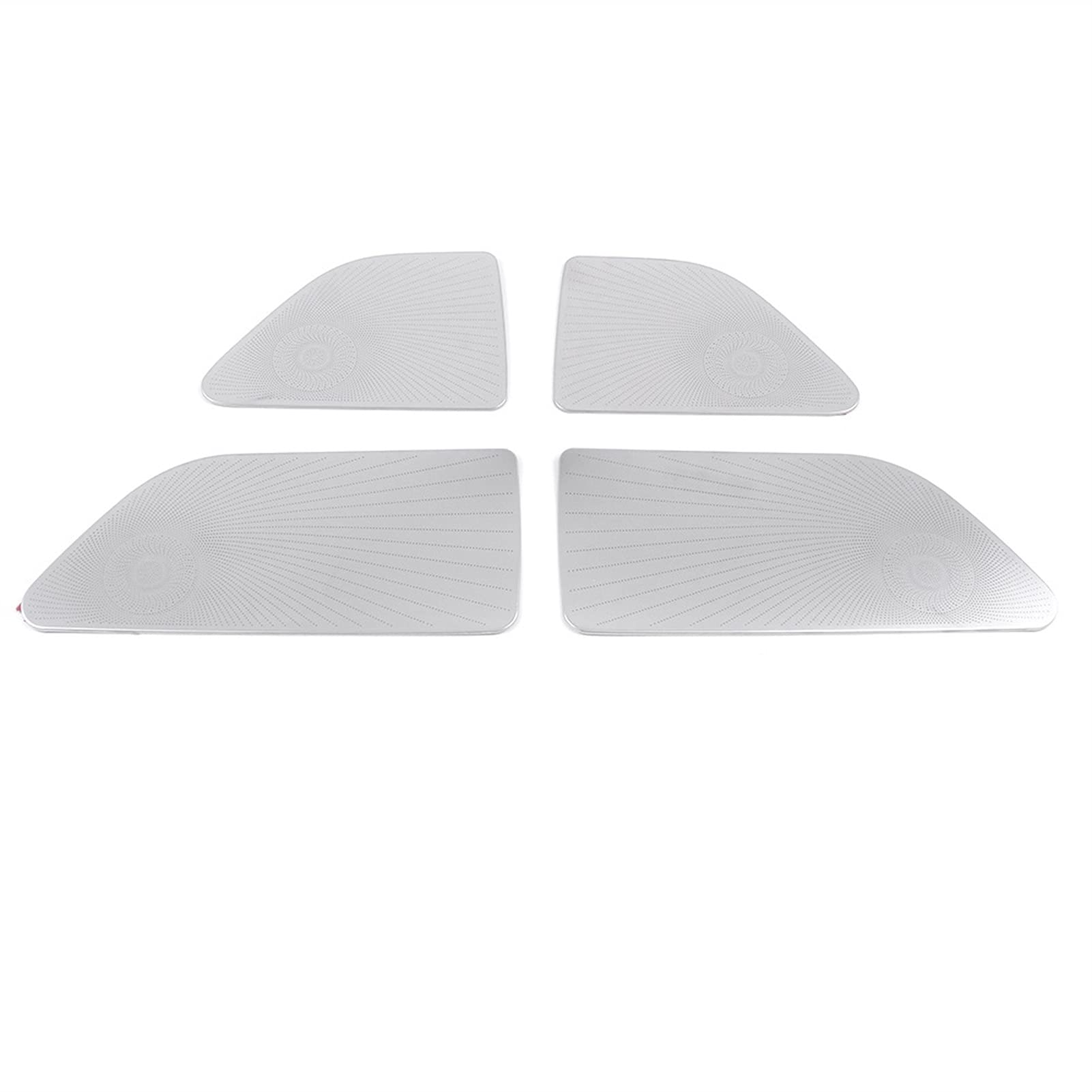 ASDGH Auto-Lautsprecherabdeckung aus Edelstahl, Türlautsprecher-Soundpad, Zieraufkleber, Innenzubehör, for Lincoln, Aviator U611 2020-2021 Verkleidung der Lautsprecherabdeckung(A-Matte Silver) von ASDGH