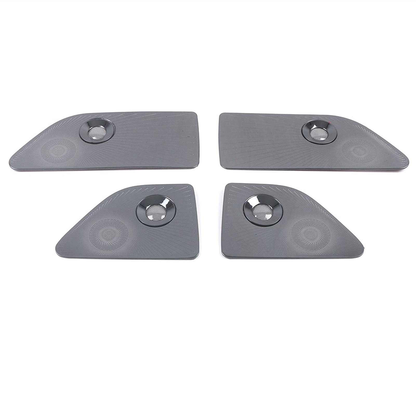 ASDGH Auto-Lautsprecherabdeckung aus Edelstahl, Türlautsprecher-Soundpad, Zieraufkleber, Innenzubehör, for Lincoln, Aviator U611 2020-2021 Verkleidung der Lautsprecherabdeckung(B-Black With Logo) von ASDGH