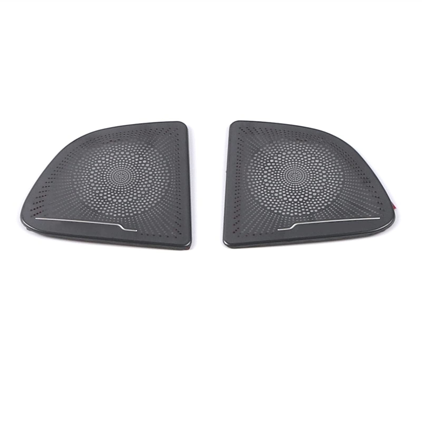 ASDGH Autolautsprecherabdeckung Edelstahl Türlautsprecher Sound Pad Zierrahmen Aufkleber Innenzubehör, for Peugeot, 2008 P24 2019-2021 Verkleidung der Lautsprecherabdeckung(Black With Logo A) von ASDGH