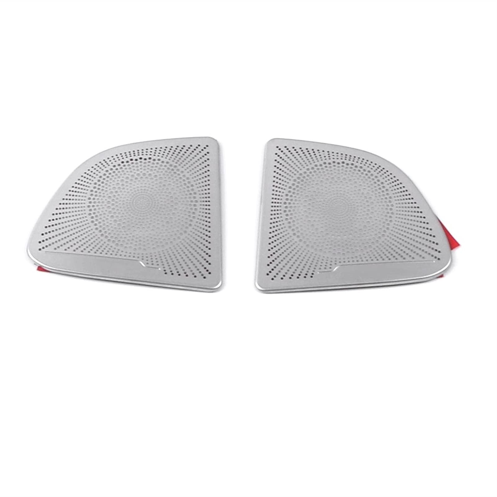 ASDGH Autolautsprecherabdeckung Edelstahl Türlautsprecher Sound Pad Zierrahmen Aufkleber Innenzubehör, for Peugeot, 2008 P24 2019-2021 Verkleidung der Lautsprecherabdeckung(Matte Silver-Logo A) von ASDGH