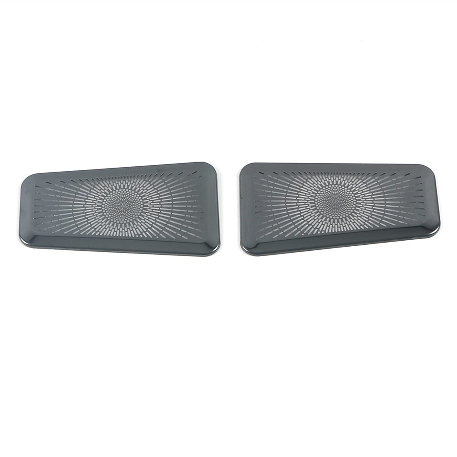 ASDGH Autotür-Audio-Lautsprecherabdeckung, Lautsprecher-Zierrahmen-Aufkleber, Edelstahl-Innenausstattung, for Range Rover, Sport L494 2013-2021 Verkleidung der Lautsprecherabdeckung(Front Black) von ASDGH