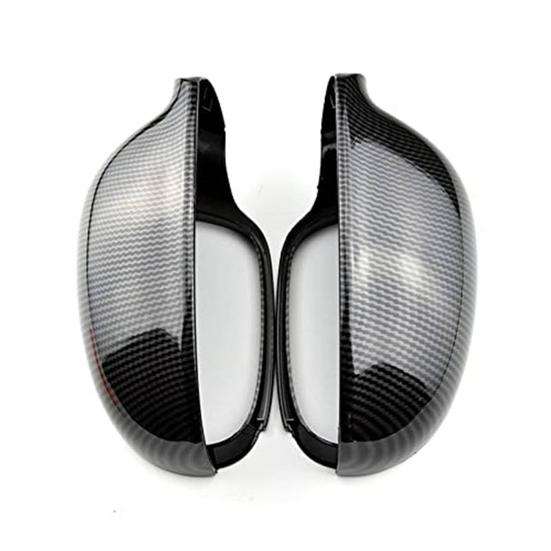 ASDGH Carbon Fiber Auto Seitenspiegelabdeckungen for Golf, 5 R32 GTI Standard 2006-2009 Rückspiegelabdeckungen Kappen Schalengehäuse Ersatz Außenspiegel Ersatzteile Außenspiegelabdeckungen(CARBON LOOK von ASDGH