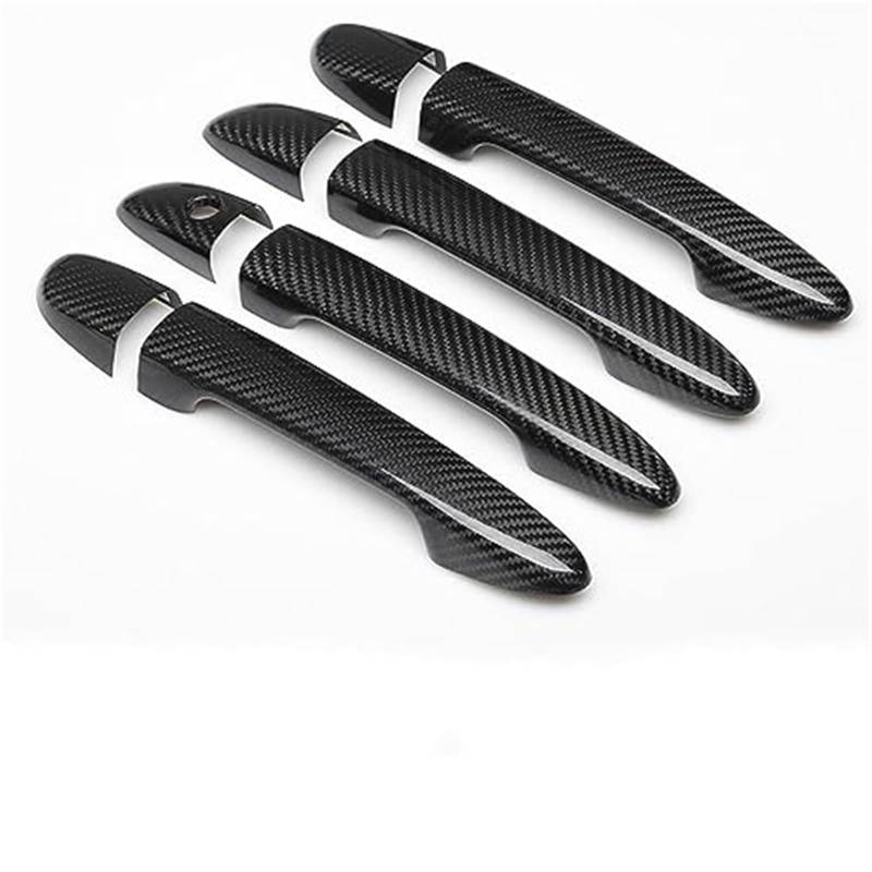 ASDGH Carbon Fiber Chrom Autotürgriffabdeckung Verkleidung, for Mazda 2 2008-2019, for Mazda 3 2010-2019, for Mazda 6 2009-2019 Styling Zubehör Autotürgriffabdeckung(Black Carbon No Button) von ASDGH