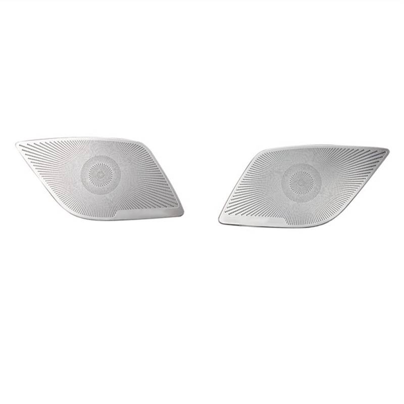 ASDGH Edelstahl-Lautsprecherpolster for Autotürverkleidung, Lautsprecherabdeckung, Zierrahmen, Aufkleber, Zubehör, for Toyota, Sienna XL30 2011-2019 Verkleidung der Lautsprecherabdeckung(3rd Row Silve von ASDGH