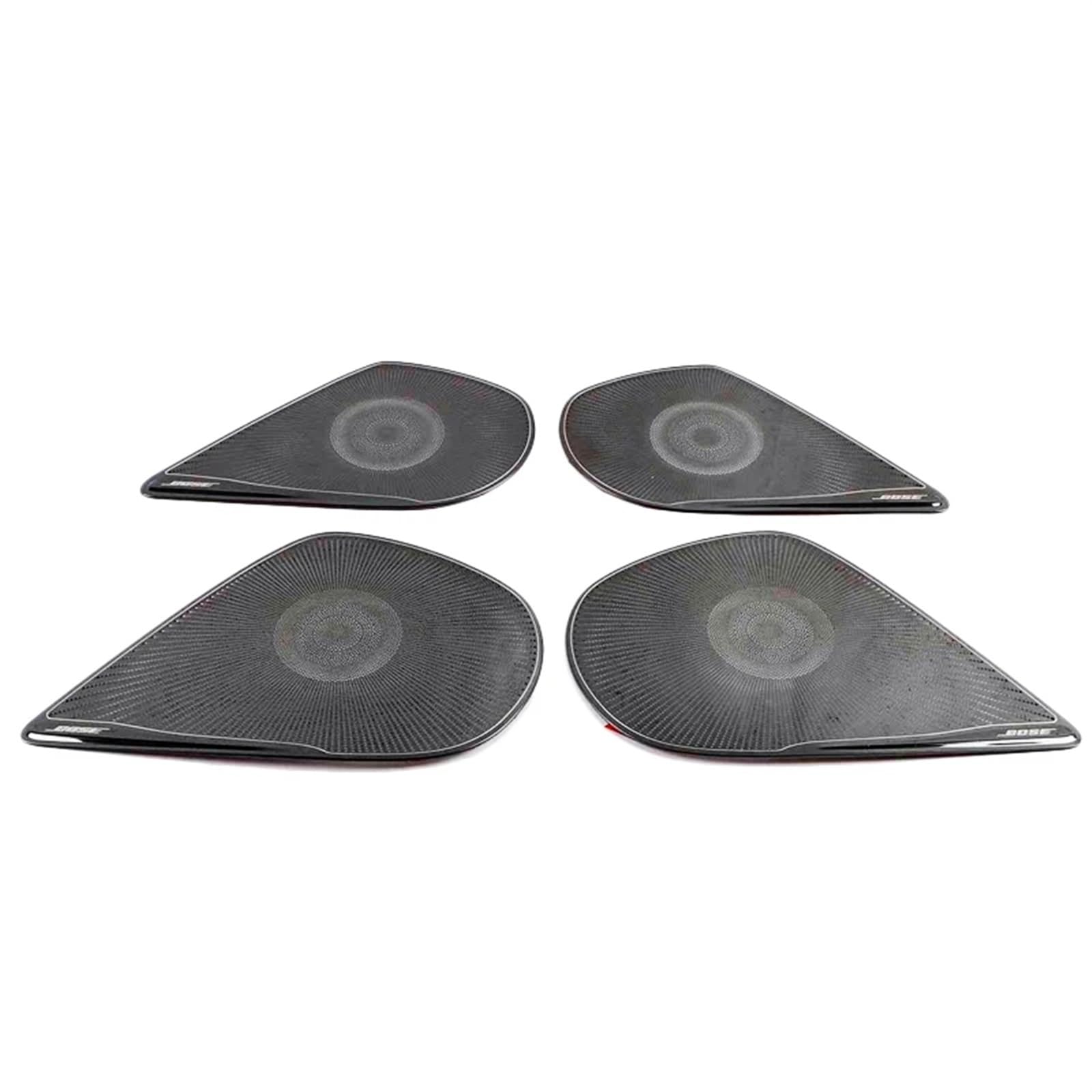 ASDGH For Mazda, 6 M6 2019 2020 Innenausstattung Edelstahl Türlautsprecher Sound Musik Audio Ringabdeckung Aufkleber Verkleidung Auto Styling Zubehör Verkleidung der Lautsprecherabdeckung(Black) von ASDGH