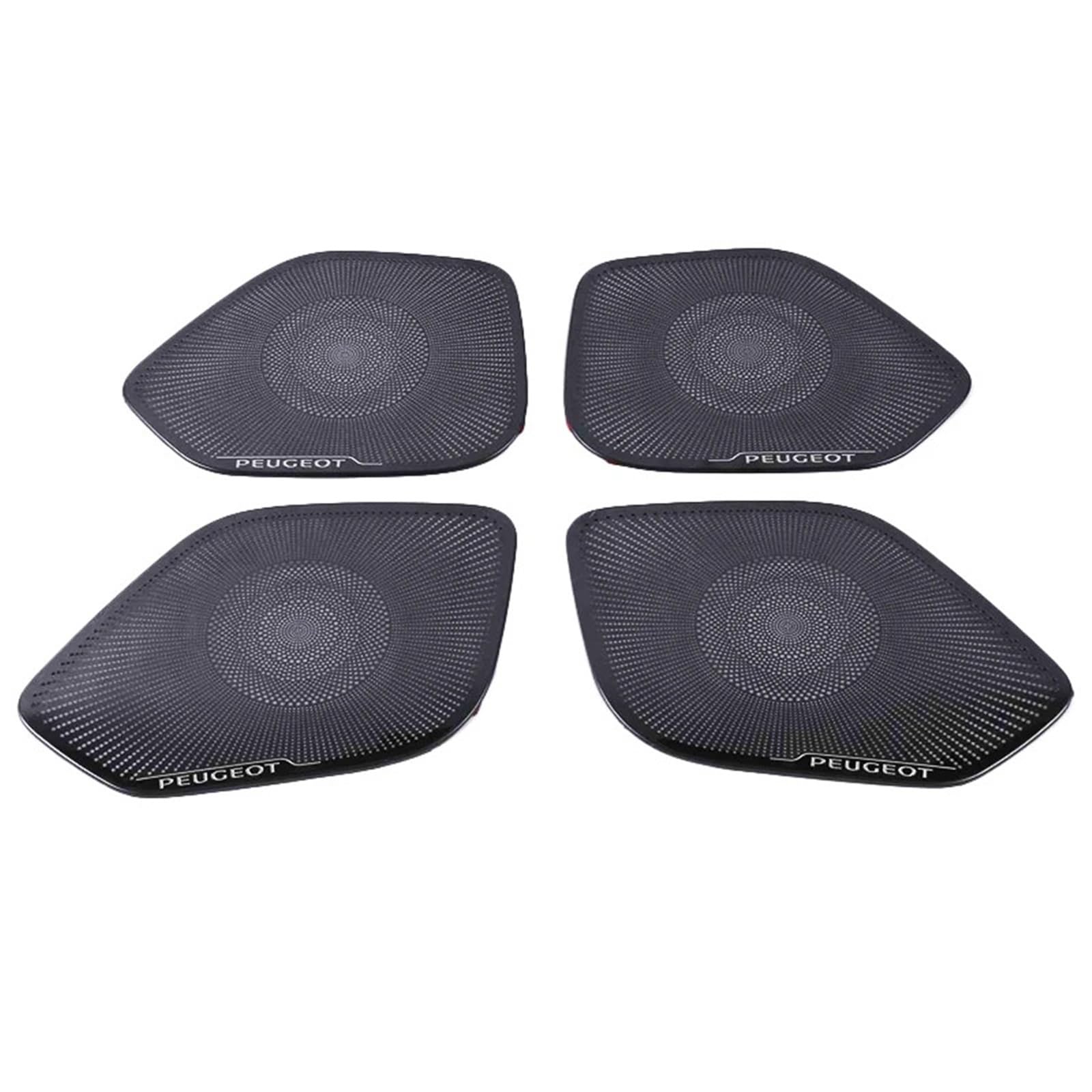 ASDGH For Peugeot, 2008 2020 2021 2022 Autozubehör Frontsäule Dachhupe Haube Lautsprecherabdeckung Sound Dekorrahmen Pailletten Verkleidung der Lautsprecherabdeckung(Black) von ASDGH