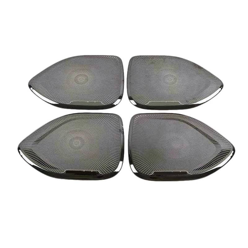 ASDGH For Volvo, S60 S 60 2020 Autotür-Audioregal Chrom-Lautsprecherabdeckung Zierblende Subwoofer-Rahmen Garnierzubehör Verkleidung der Lautsprecherabdeckung(Black) von ASDGH