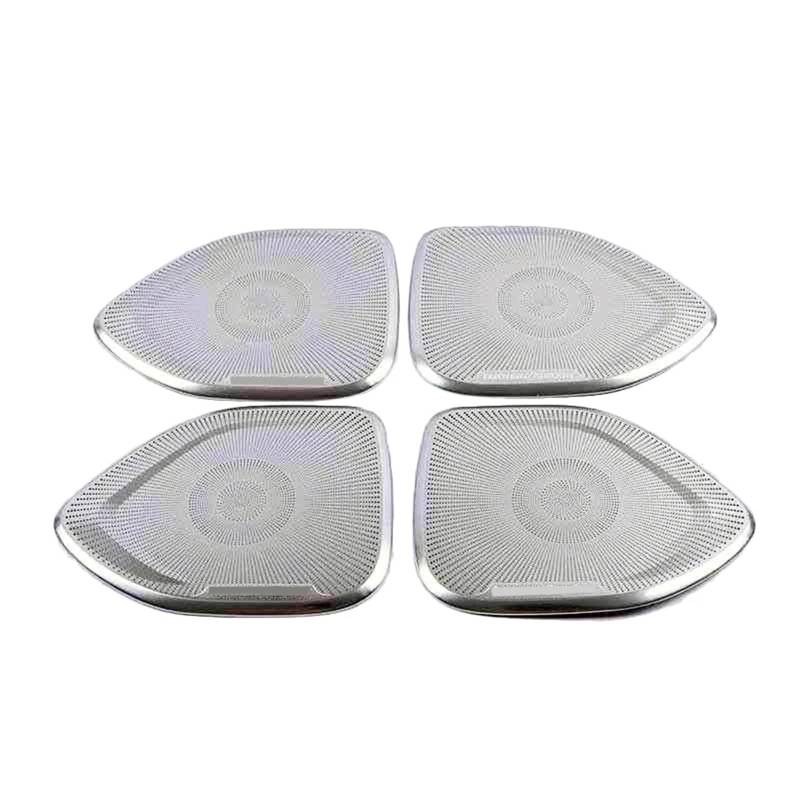 ASDGH For Volvo, S60 S 60 2020 Autotür-Audioregal Chrom-Lautsprecherabdeckung Zierblende Subwoofer-Rahmen Garnierzubehör Verkleidung der Lautsprecherabdeckung(WHITE) von ASDGH