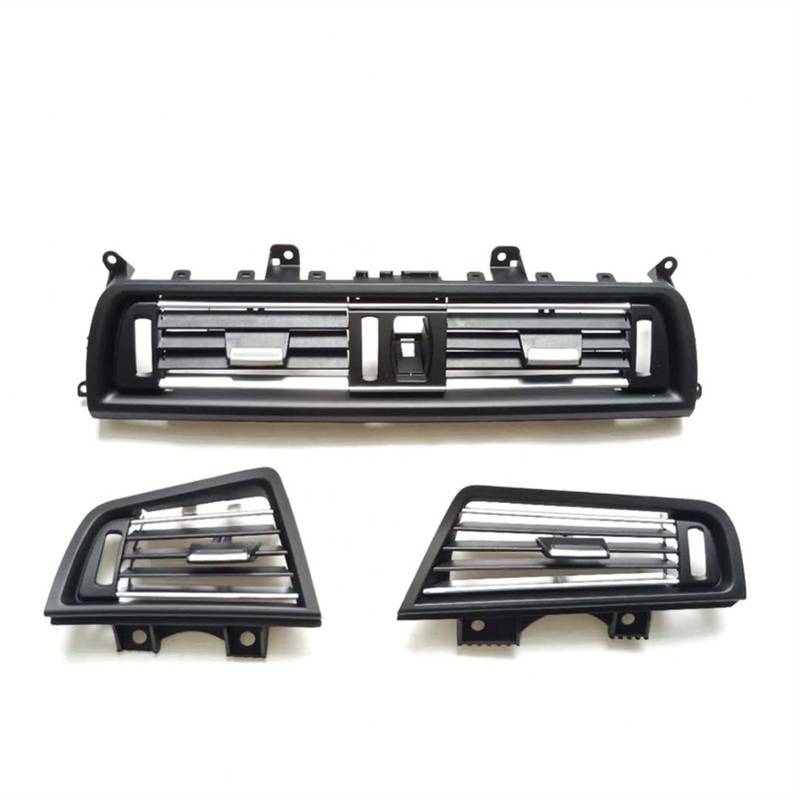 ASDGH LHD RHD Rechtes Lenkrad for Autos, verchromte Lüftungsgitter-Abdeckung, for, 5er F10 F11 520 525 528 530 535 Lüftungsgitter am Armaturenbrett(LHD 3PCS Set) von ASDGH