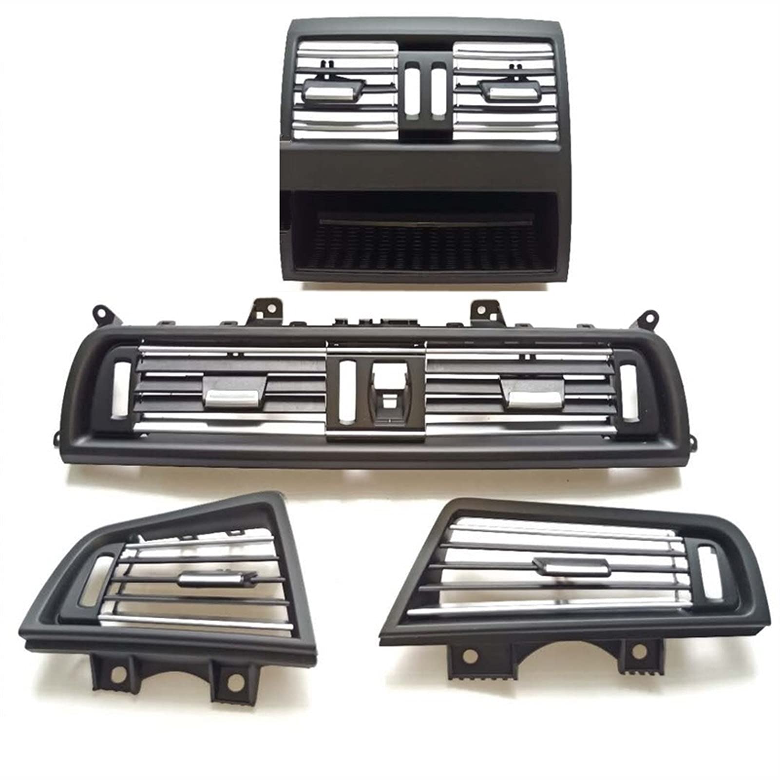 ASDGH LHD RHD Rechtes Lenkrad for Autos, verchromte Lüftungsgitter-Abdeckung, for, 5er F10 F11 520 525 528 530 535 Lüftungsgitter am Armaturenbrett(LHD 4PCS Set) von ASDGH