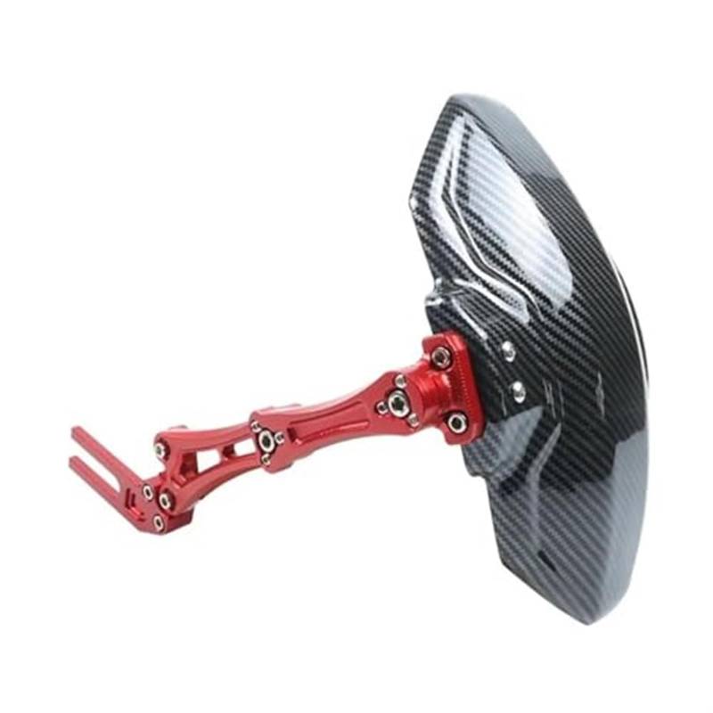 ASDGH Motorrad-Kotflügel, Motorrad-Aluminium-Heckkotflügel, Carbonfaser-Druck, ABS-Kotflügel for Z250 for ER 6F, Frontkotflügel Rennrad-Schutzbleche(Red) von ASDGH