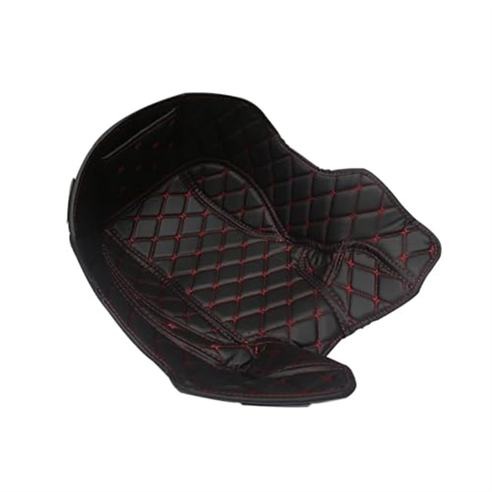 ASDGH Motorradzubehör PU-Leder-Kofferraumschutz Moto, for Sitz, for Bucket Pad NMAX 155 Nmax155 2016-2020 Motorrad-Heckgehäusepolster(Black 16-19 Red) von ASDGH