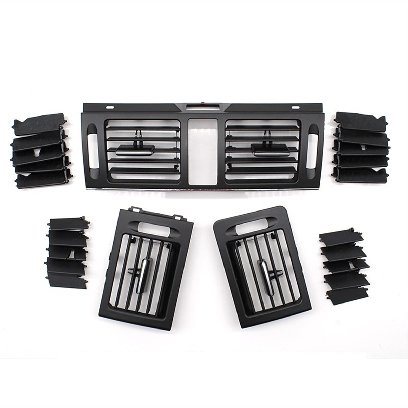 ASDGH Vordere Klimaanlage AC Vent Grille Outlet Set, for Mercedes, for Benz W204 C Klasse 180 200 220 230 260 300 350 2007-2011 Lüftungsgitter am Armaturenbrett(Black High-end Model) von ASDGH