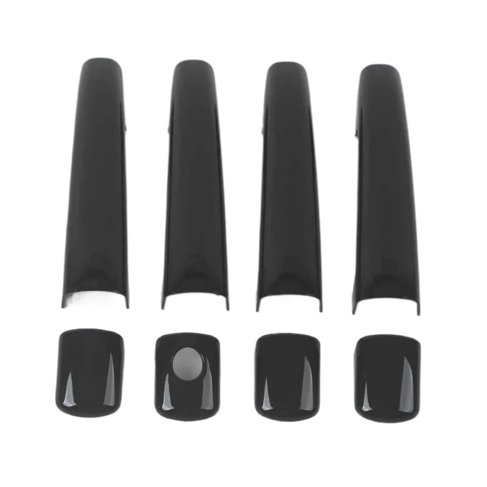 ASDGH for Citroen, C4 C4 Picasso C6, for Peugeot, 207 308 407 Schwarze Kohlefaser-Autotürgriffabdeckung Zieraufkleber Styling Autozubehör Autotürgriffabdeckung(Black) von ASDGH