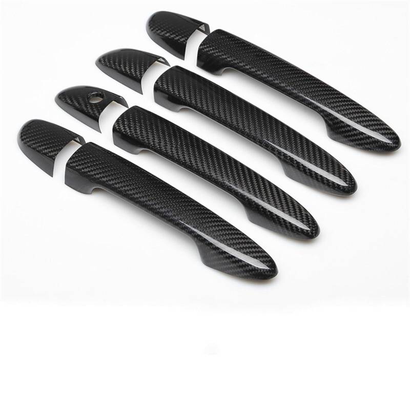 ASDGH for Mazda 2 2008-2019, for Mazda 3 2010-2019, for Mazda 6 2007-2019 Styling Carbon Fiber Chrom Autotürgriffabdeckung Autozubehör Autotürgriffabdeckung(Black no Button) von ASDGH