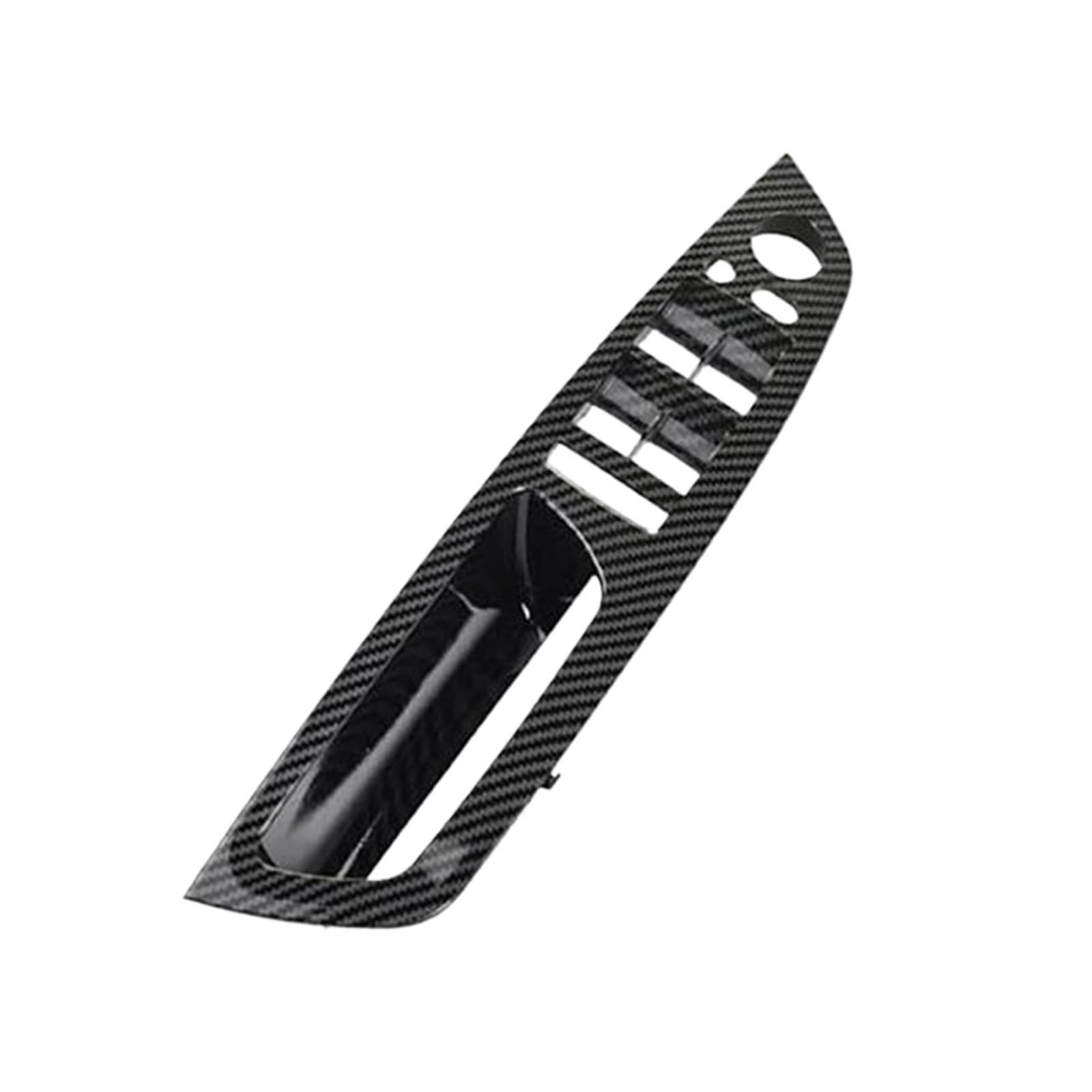 Auto-Carbon-Faser-ABS-Innentür-Armlehnengriff Links rechts Panel Pull Trim Cover, for, E70 E71 X5 X6 2007–2012 2013 2014 Innentürgriffgriff(Black Left Driver Side) von ASDGH