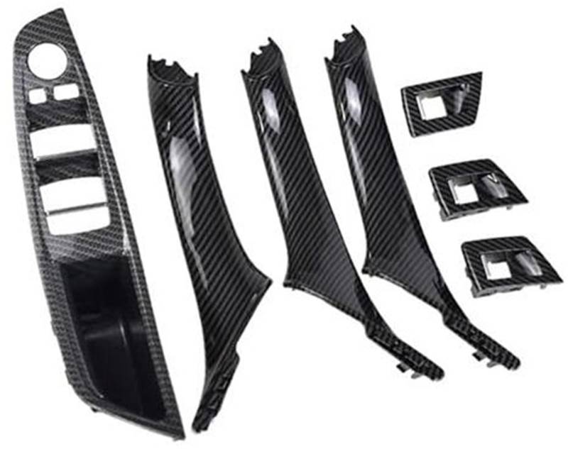 Auto Styling Auto Links rechts Innentür Armlehne Griff Innenverkleidung Pull Trim Cover, for, 5er F10 F11 520 525 RHD Innentürgriffgriff(Carbon-7pcs-RHD) von ASDGH