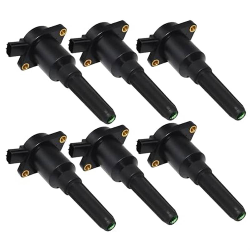 Autozündspule, for Jaguar, for XJ6 Vanden PLAS 97-95 L6-4.0L 44430036 LHE1510AB 6033236 Zündspulenpaket Zündkerze, Zündspule(Black 6pcs) von ASDGH