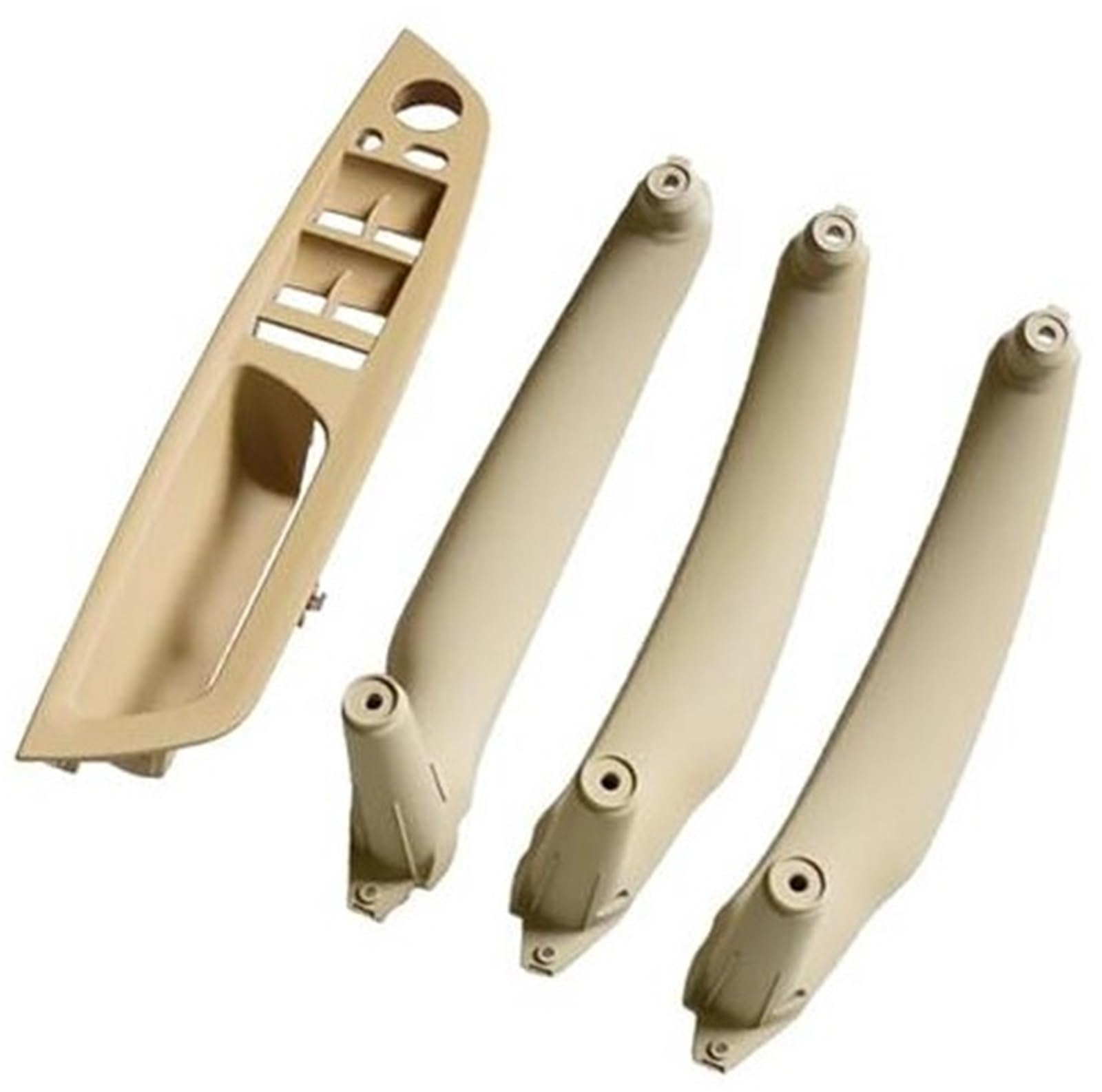 Beige Schwarz Armlehne Auto Links Vorne Fahrersitz LHD Innentürgriff Innenverkleidung Pull Trim Cover, for, E70 E71 X5 X6 51416969406 Innentürgriffgriff(Beige-4pcs) von ASDGH