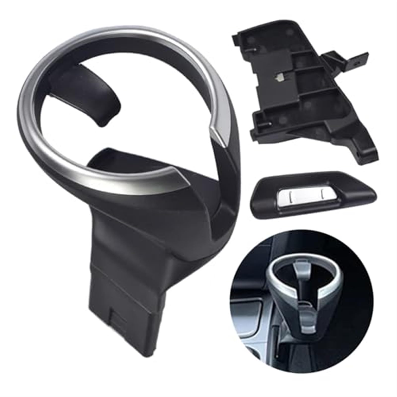 Front-Snap-Cup-Trinkwasser-Telefonhalter-Set, for, 1er M 118i 128i X1 E81 E87 E84 E88 E82 2012 2009, Autozubehör, Auto-Getränkehalter Auto-Getränkehalter(Black Black 1 Set) von ASDGH