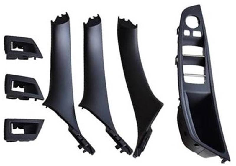 Kohlefaser RHD Auto-Innentürgriff, for, 5er F10 F11 520d 525d 530d 535i Innenverkleidung Pull Trim Cover Innentürgriffgriff(Black-7Pcs-RHD) von ASDGH