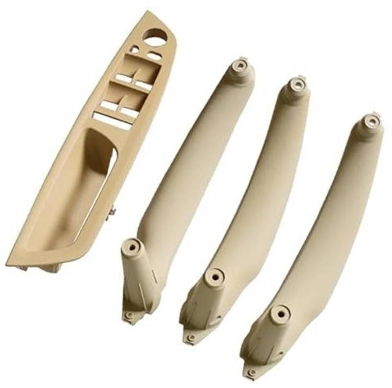 Rechts Links Innentürverkleidung Griff Pull Trim Halter Auto Innenzubehör, for, E70 X5 E71 E72 X6 SAV Auto Styling 51416969401 Innentürgriffgriff(Beige-4pcs) von ASDGH