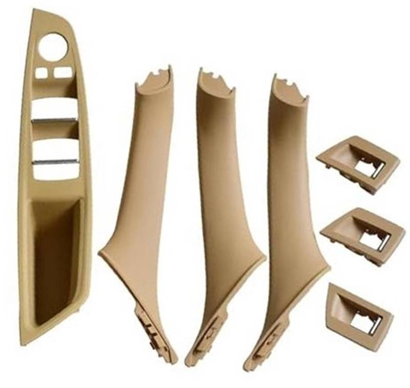 Rotbraune Innentürgriff-Armlehnen-Limousinenverkleidung, for, 5 Serie F10 F11 520i 525d 535i 550i 523i 51417225853 Innentürgriffgriff(Beige-7pcs) von ASDGH