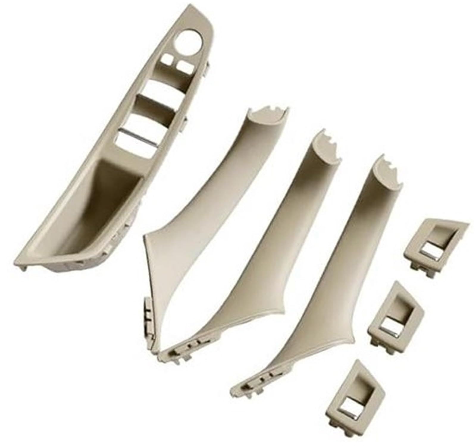 Rotbraune Innentürgriff-Armlehnen-Limousinenverkleidung, for, 5 Serie F10 F11 520i 525d 535i 550i 523i 51417225853 Innentürgriffgriff(Beige-White-7pcs) von ASDGH