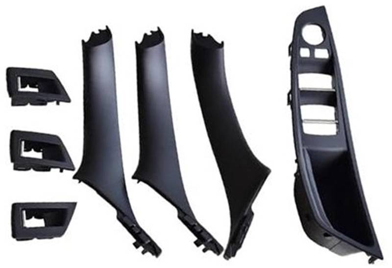 , for, F10 2010-2017 RHD rechts vorne Auto Fahrersitz Armlehne Innentürgriff Innenverkleidung Pull Trim Cover Innentürgriffgriff(Black-7Pcs) von ASDGH